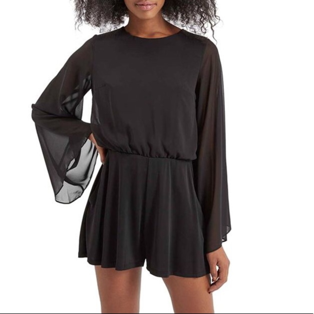 Topshop Batwing Sleeve Black Romper Sz 6